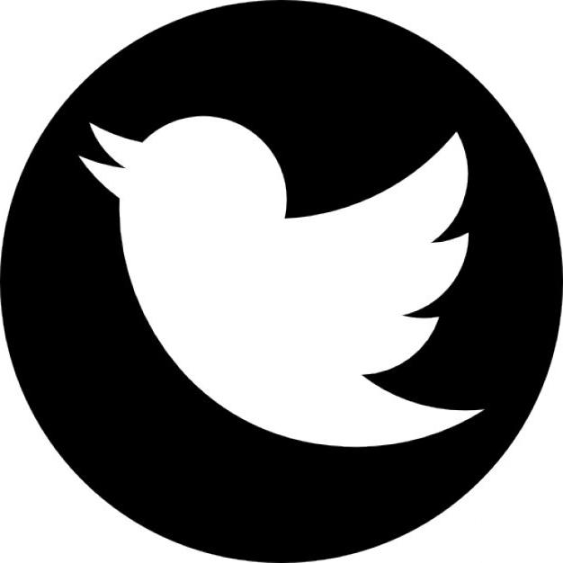 black and white Twitter logo